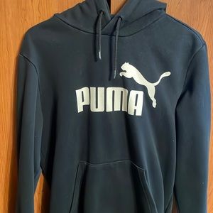 Puma Hoodie Black and White Size S